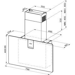 Вытяжка Faber Soft Slim 80 Grey London A80 330.0597.524
