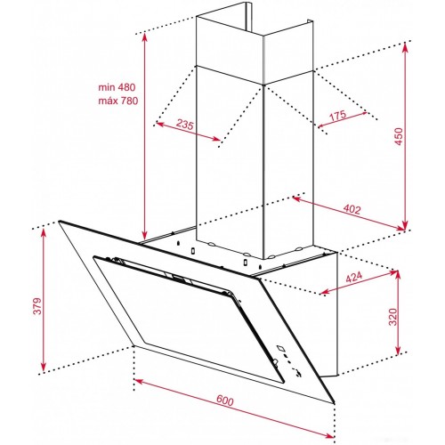 Вытяжка Teka DVT 68660 TBS 112930039 (черный)