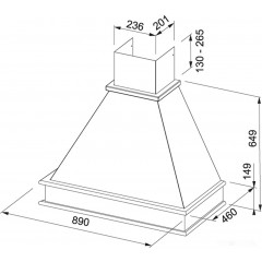 Вытяжка Franke Country Wood FCL 90 A2 321.0592.488 (белый)
