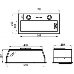 Вытяжка HOMSair Fleet 60 (черный)