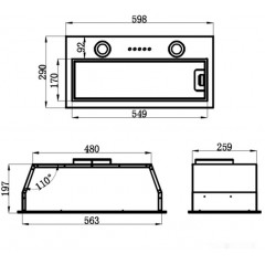 Вытяжка HOMSair Fleet 60 (нержавеющая сталь)