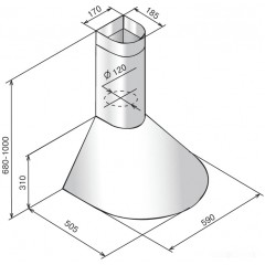 Вытяжка Elikor Эпсилон 60П-430-П3Л ваниль/зол