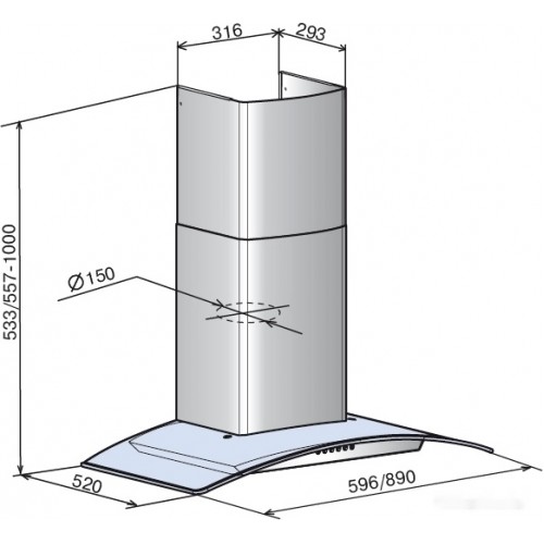 Вытяжка Elikor Аметист S4 60П-700-Э4Д (черный)