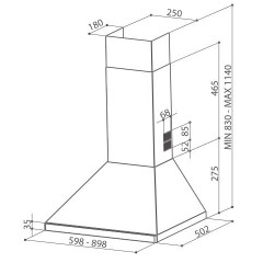 Вытяжка Faber Strip Smart BK A60 PB