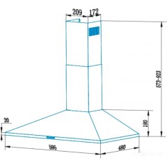 Вытяжка CATA V3-T600 X 02061399