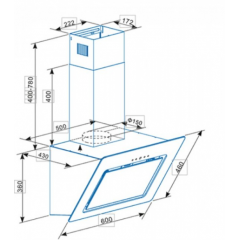Вытяжка CATA AG6-A600 XGWH
