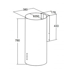 Вытяжка Grand&Germes Aston 35 (нержавеющая сталь)