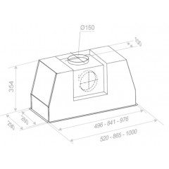 Вытяжка Pando PRO/52 Inox V.850 SEC 009726