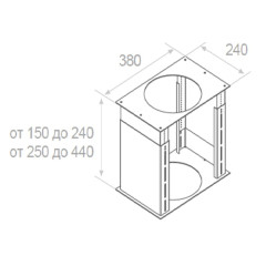 Вытяжка Pando I-960/100 IX-CR.BL.BR 1250 ECO 009520