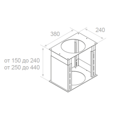 Вытяжка Pando I-960/100 IX-CR.NE.BR 1250 009522