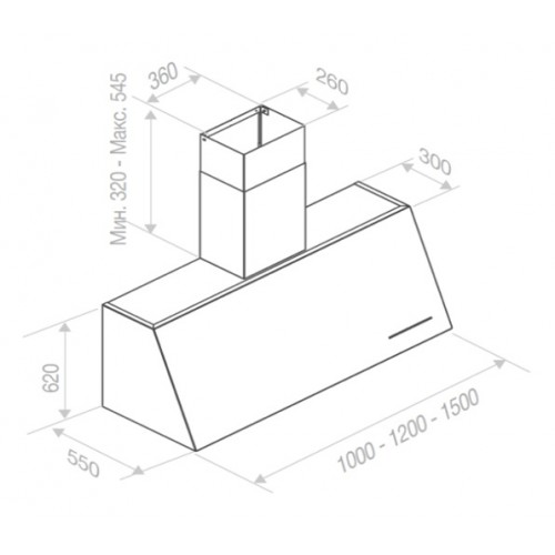 Вытяжка Pando P-2000/100 IX V.1250 ECO SEC 009740