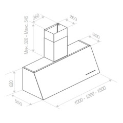Вытяжка Pando P-2000/120 IX V.1050 ECO SEC 009739