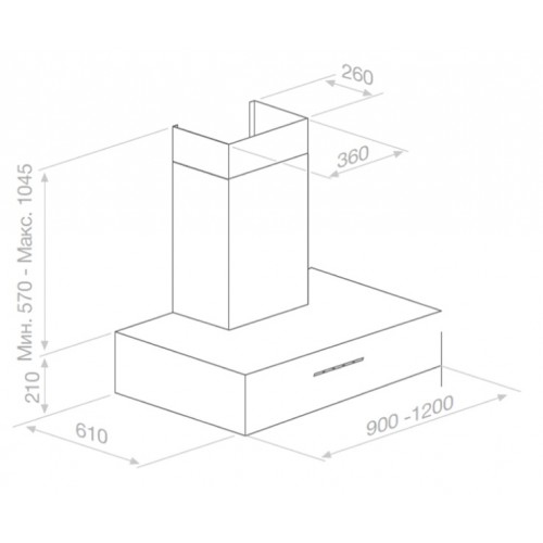 Вытяжка Pando P-1001/120 IX 1250 ECO SEC 008541