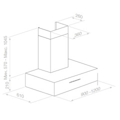 Вытяжка Pando P-1001/120 IX 1050 ECO 009412