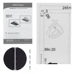 Вытяжка Krona Luisa 600 Glass PB (черный)