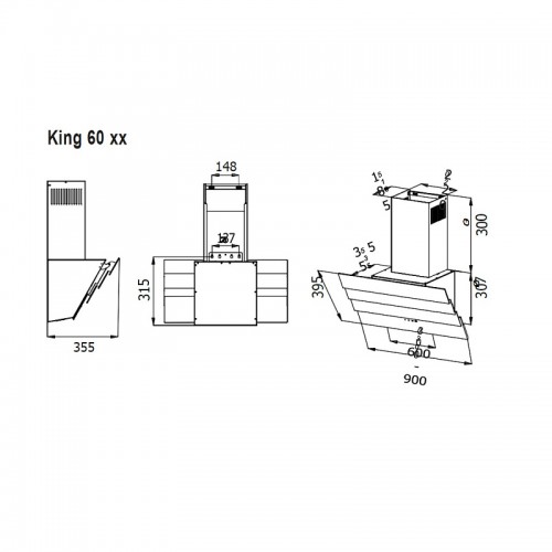 Вытяжка Evelux King 60 WG