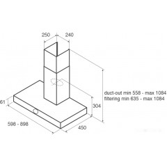 Вытяжка Jet air Touch BL/A/90 PRF0099978A