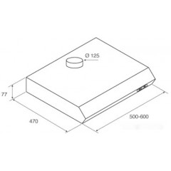 Вытяжка Jet air Senti SI/F/60 PRF0023745B