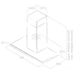 Вытяжка Elica Galaxy BLIX/A/80 PRF0008948B