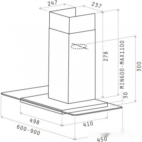 Вытяжка Elica Flat Glass IX/A/90