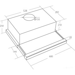 Вытяжка AKPO Light Touch Glass Twin II 60 WK-7 (белое стекло/нержавеющая сталь)