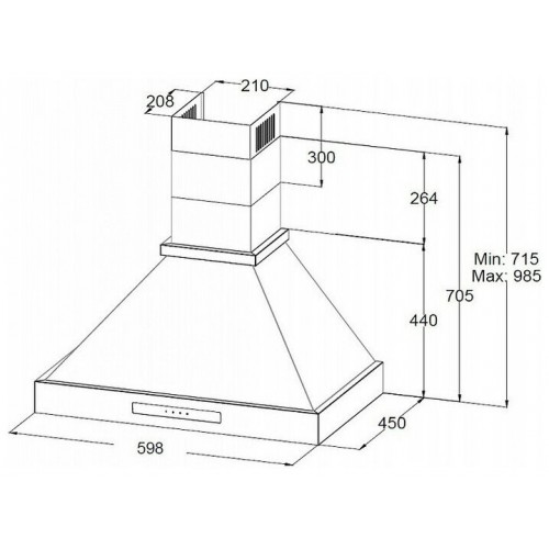 Вытяжка Korting KHC 6809 B