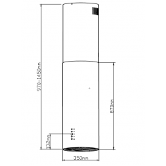 Вытяжка Weissgauff Tubus 1406 Island Black
