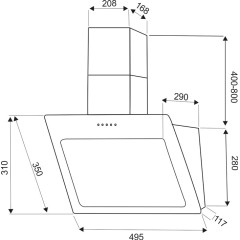 Вытяжка Exiteq EX-1025 (белый)