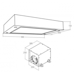 Вытяжка AKPO Manado 90 wk-9 чёрное стекло/нержавеющая сталь