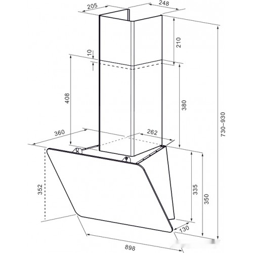 Вытяжка Krona LIORA 900 S (белый)