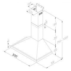 Вытяжка Jet air ANNY SL 50 INX