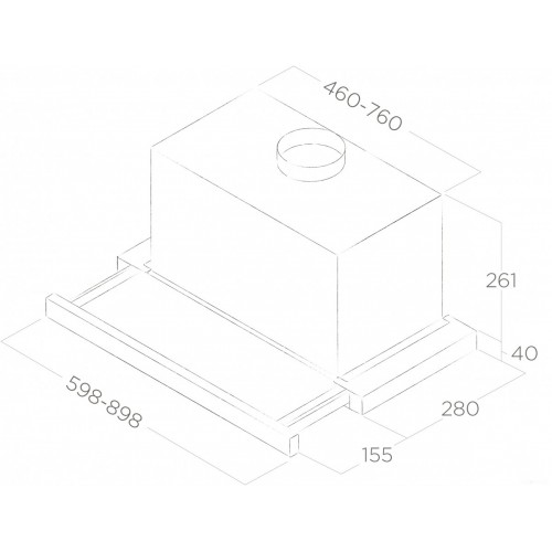 Вытяжка Elica Elite 26 IX/A/90/VT PRF0094215B