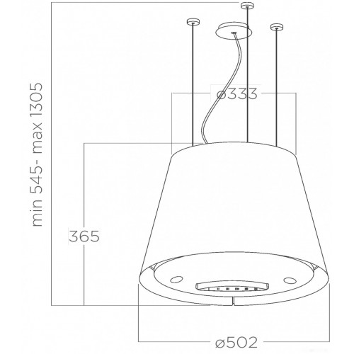 Вытяжка Elica Easy UX BL Mat/F/50