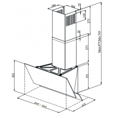 Вытяжка Monsher ROUEN 50 Noir Verre