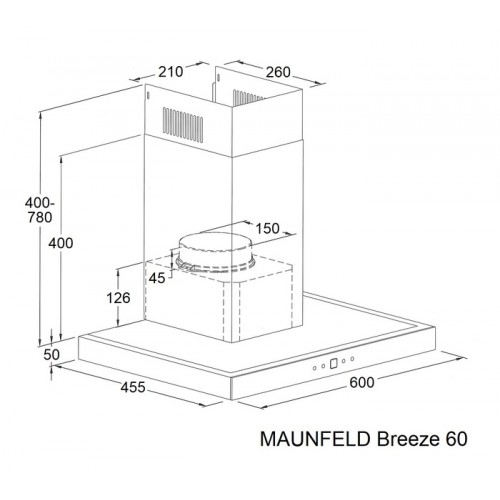 Вытяжка Maunfeld Breeze 60 нержавеющая сталь