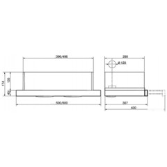 Вытяжка Elikor Slide 50Н-430 211923 (белый/белый)