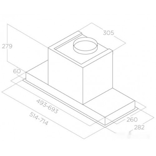 Вытяжка Elica Hidden 2.0 IXGL/A/72