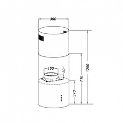 Вытяжка GrandGermes Toulon Island 39 (черный)