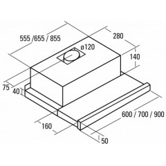 Вытяжка CATA TF-2003 DURALUM 90/D