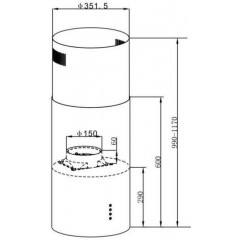 Вытяжка Maunfeld Lee Light Isla 35 (черный, в одной коробке)