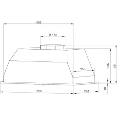 Вытяжка Weissgauff BOX 1200-72 IX