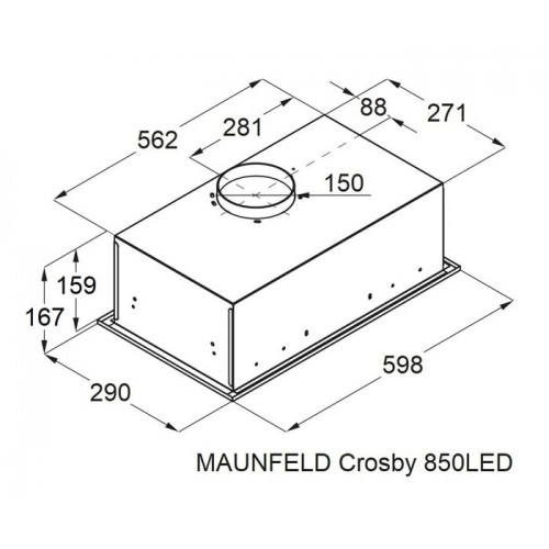 Вытяжка Maunfeld Crosby 850LED нержавеющая сталь