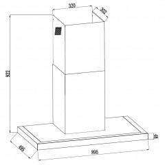 Вытяжка GrandGermes Parma GC 90 (черный/нержавеющая сталь)