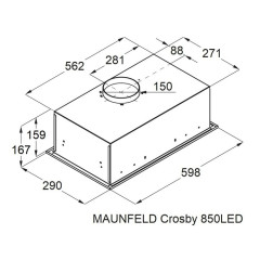 Вытяжка Maunfeld Crosby 850LED белый