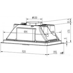 Вытяжка Evelux Margit 60 W