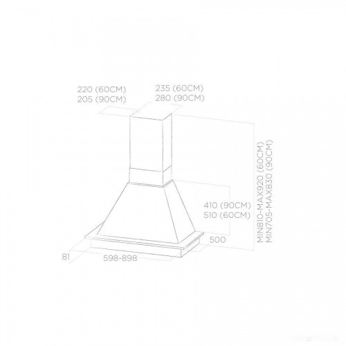 Вытяжка Elica Daisy WH/A/90 T.Grezzo PRF0041912B