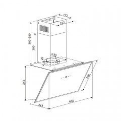 Вытяжка Maunfeld Astro 60 чёрное стекло