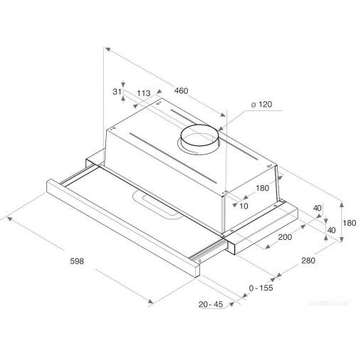 Вытяжка Hotpoint-Ariston HAH 65 F LB X/1