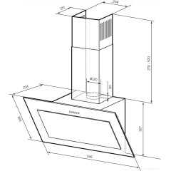 Вытяжка LEX Mio 600 (слоновая кость)