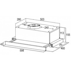 Вытяжка GrandGermes Bilbao 60 (нержавеющая сталь)